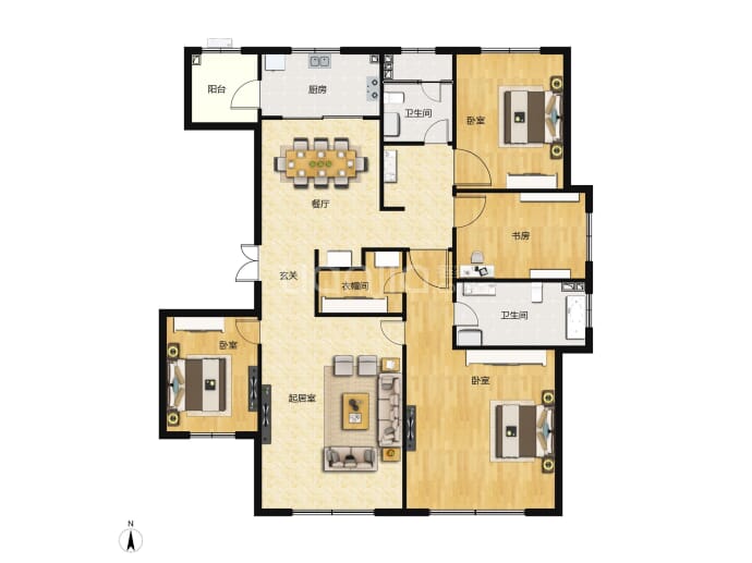 建投紫云东仕达园--建面 190m²