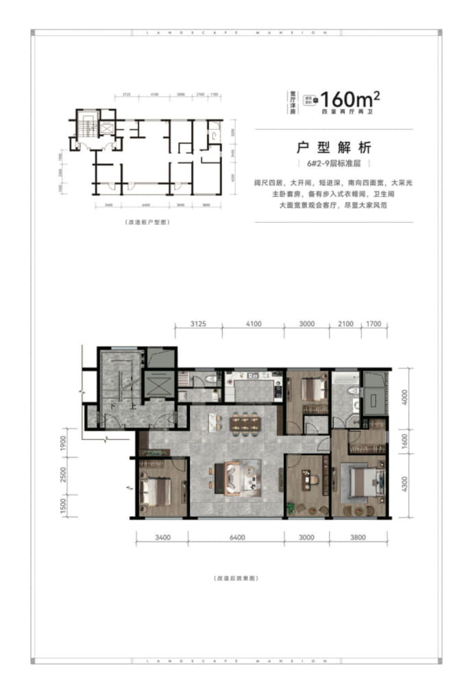 昆仑江山府--建面 160m²