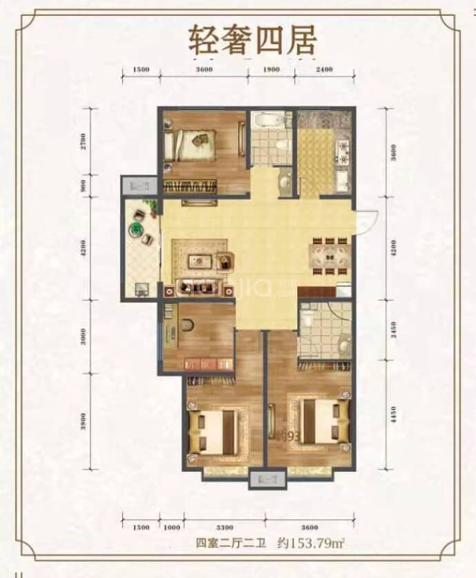 兴业西部新区--建面 153.79m²