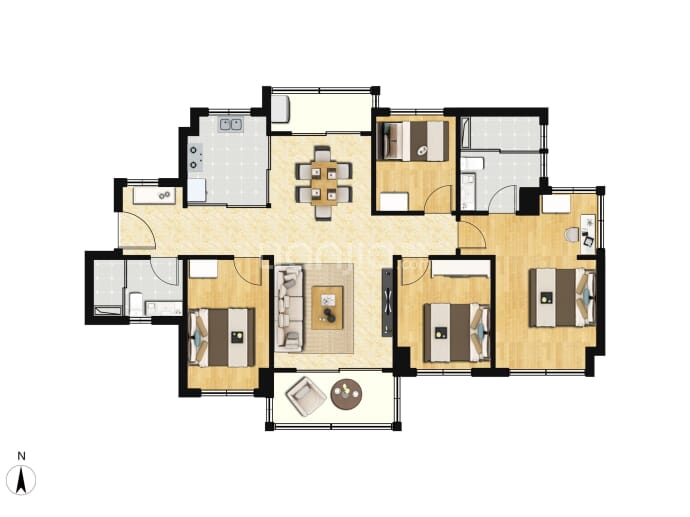 正方南湾首府--建面 99m²