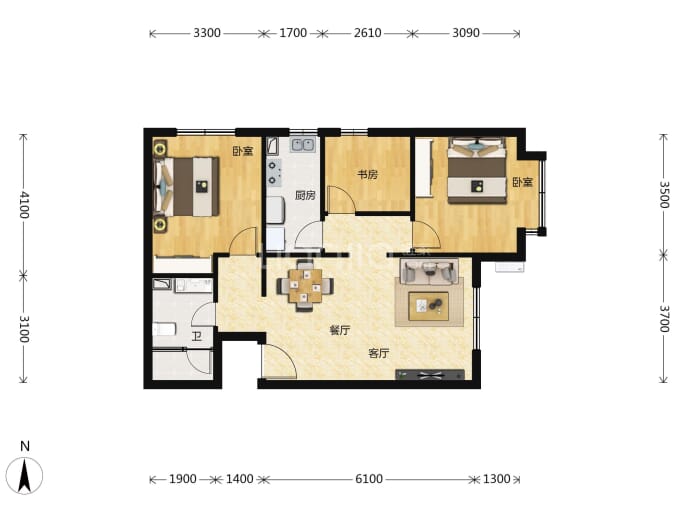 北京东湾--建面 89.07m²