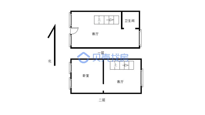 好房推荐，东来尚城16号楼商铺，上下两层-户型图