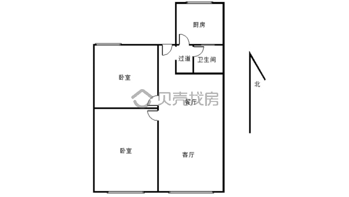 户型方正，朝南通透，视野开阔，采光充足。-户型图