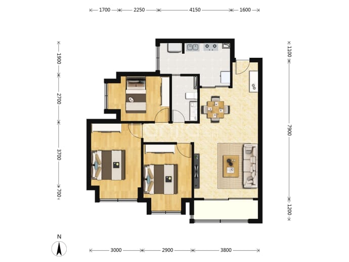 佳乐云锦阁--建面 90m²