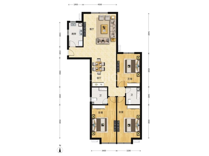 京贸国际城·峰景--建面 139.15m²