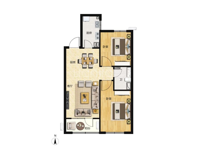 大商烟台城市乐园--建面 82.13m²