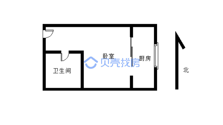 房东急售 时代月城旁 广汇家具城毛坯公寓-户型图