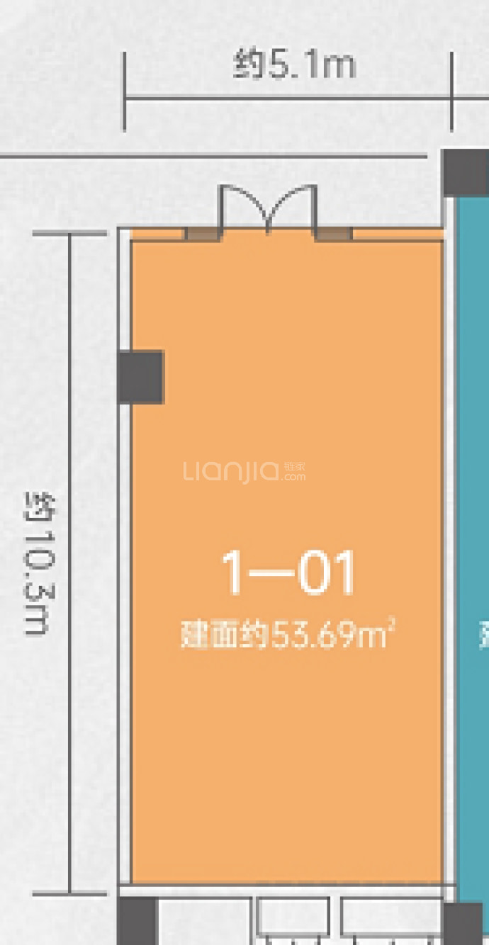 龙湖星河学樘府--建面 53.69m²