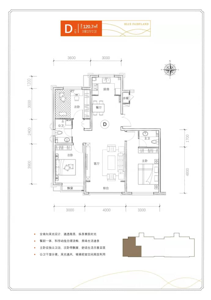 天香蓝郡--建面 120.7m²