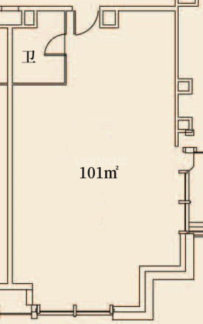 新睿广场--建面 101m²