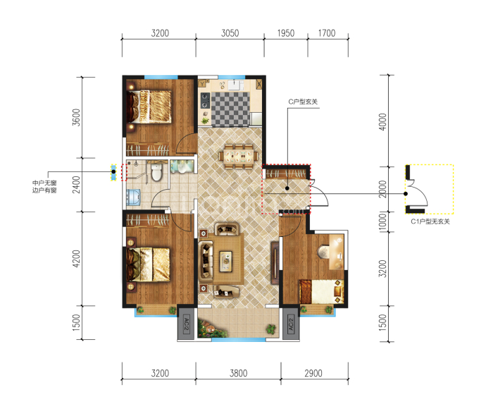 富力院士廷--建面 115m²