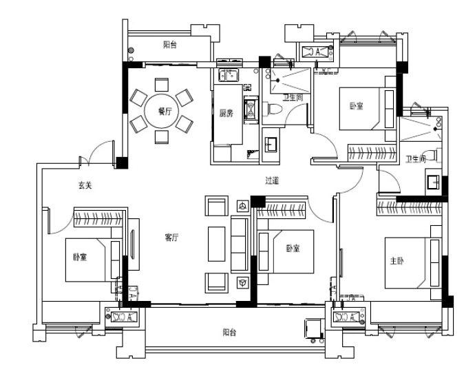 嘉福·尚江尊品--建面 135m²