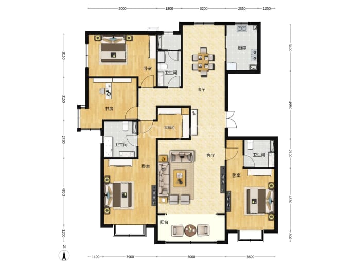十二院城-欣院--建面 199.29m²
