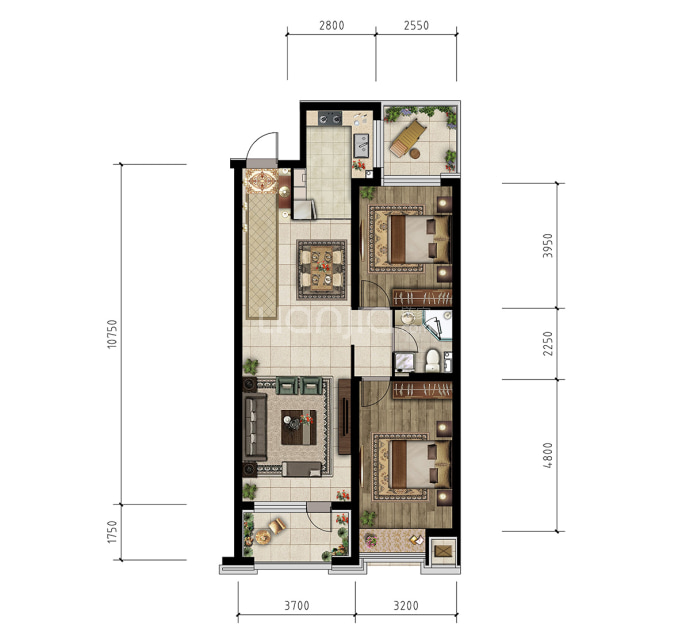 滨江凯旋门--建面 111m²