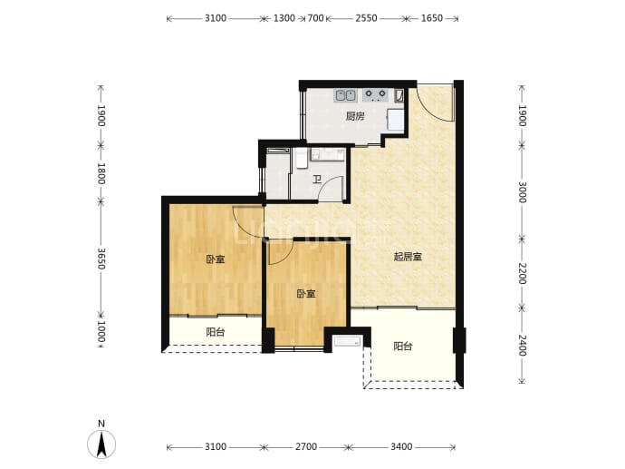 盛荟城--建面 71m²