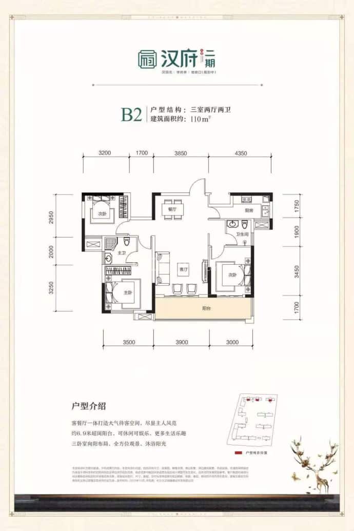 大汉汉府--建面 110m²