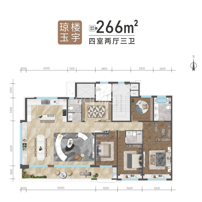 中玮瑞马观唐--建面 266m²