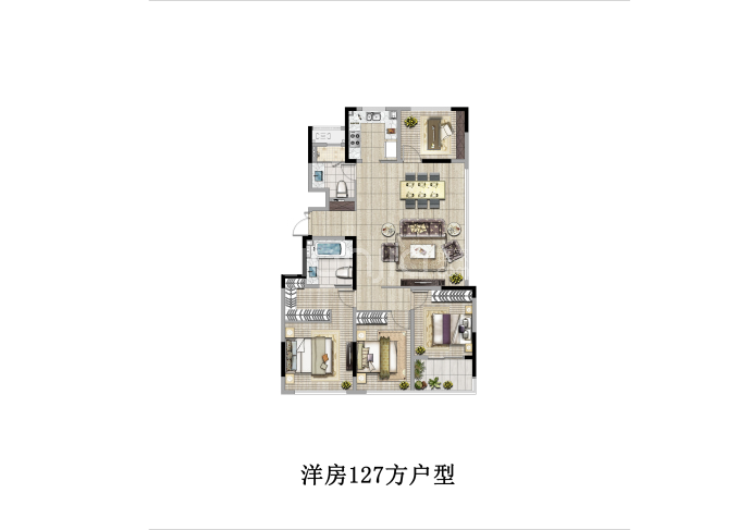 元垄中南华著--建面 127m²