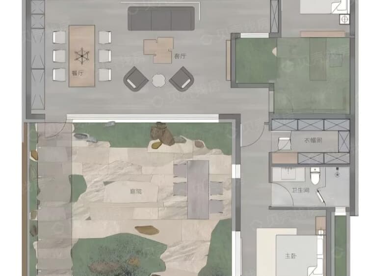 白鹭湾樱花小院3室2厅2卫户型图