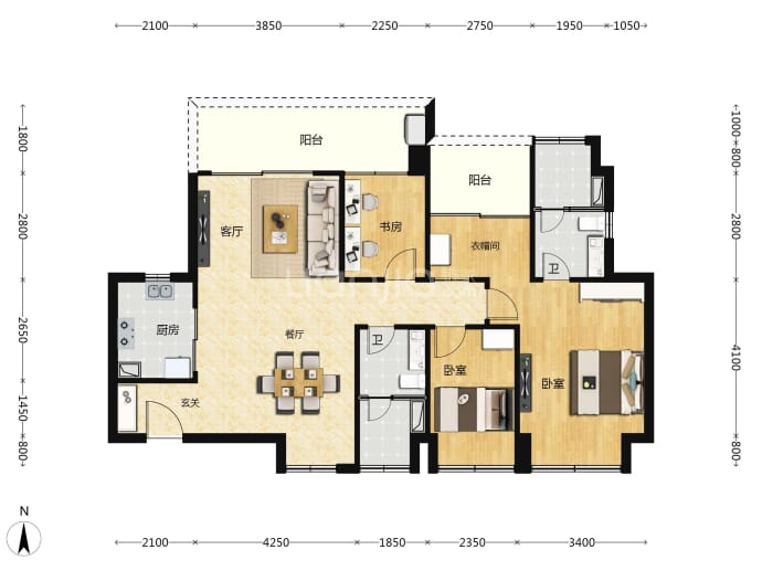翰熙典居--建面 120m²