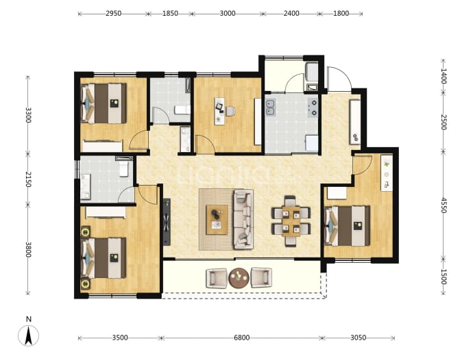 保利天府和颂二期--建面 123m²