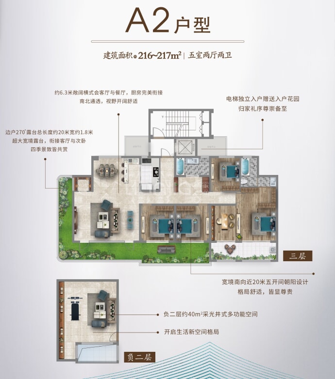 潍坊产融新城锦荣府--建面 216m²