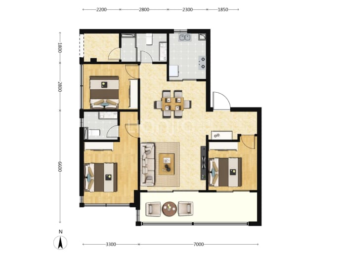 誉鹭湖--建面 103m²