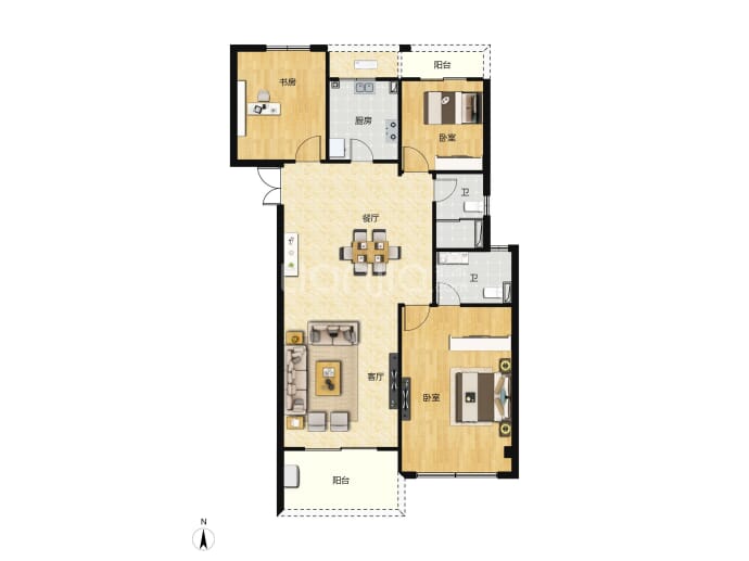 广汇湾--建面 123m²
