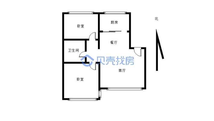 馨风雅居 2室2厅 西南-户型图