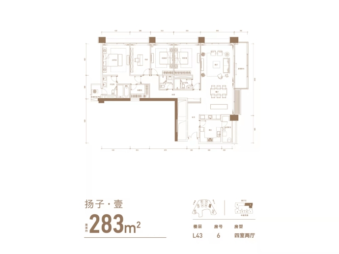 重庆来福士广场--建面 283m²