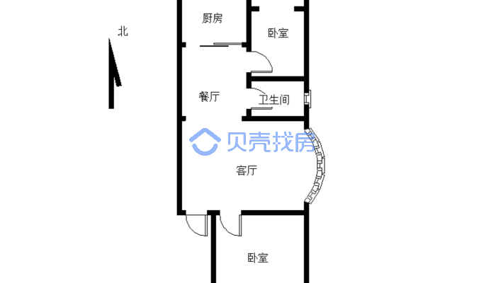 装修好采光好步梯4楼，双阳卧室南北通透，松山区中段-户型图