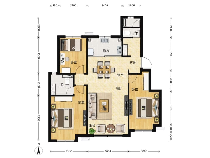 龙湖樘樾--建面 106m²