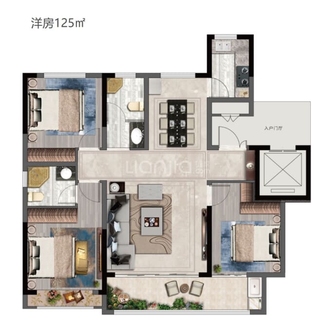 华业江泉东城--建面 125m²