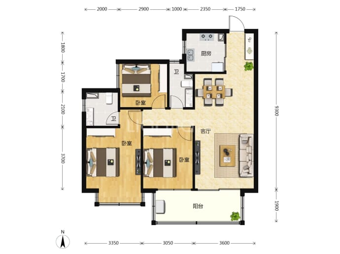 龙光君御华府翰林--建面 99m²