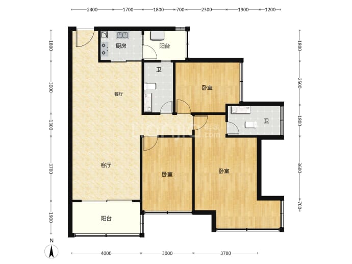 誉峯名门--建面 119.25m²