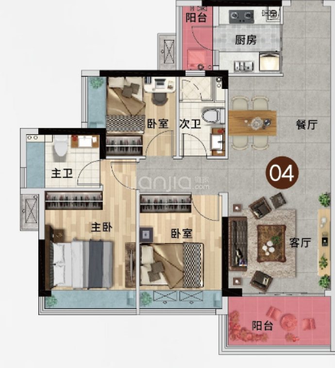 筠城翰林公馆--建面 98m²