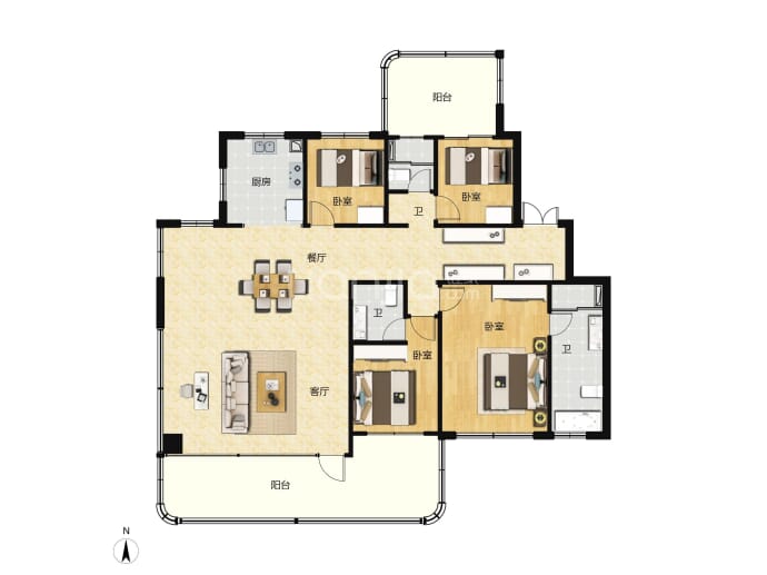 屹立天誉东方--建面 143m²