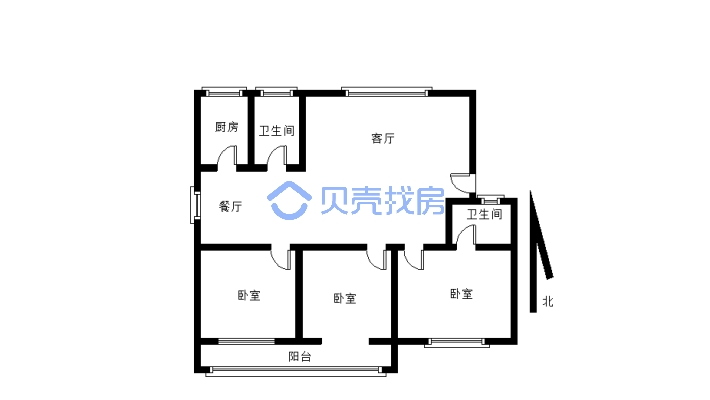 商水县城内多层房子简单装修拎包入-户型图