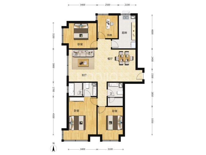 北京东湾--建面 130.48m²