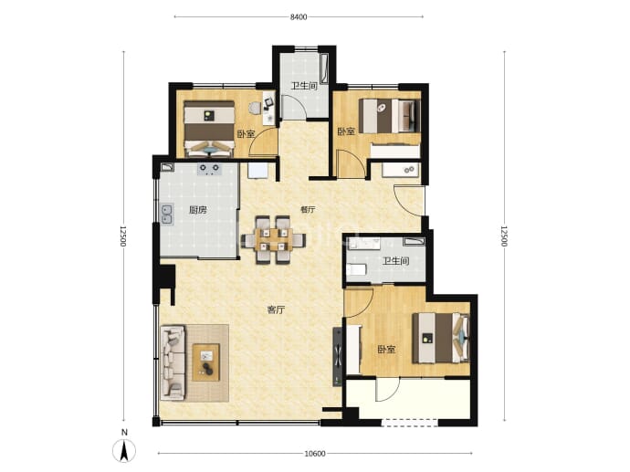 中建壹品花香壹号--建面 121m²