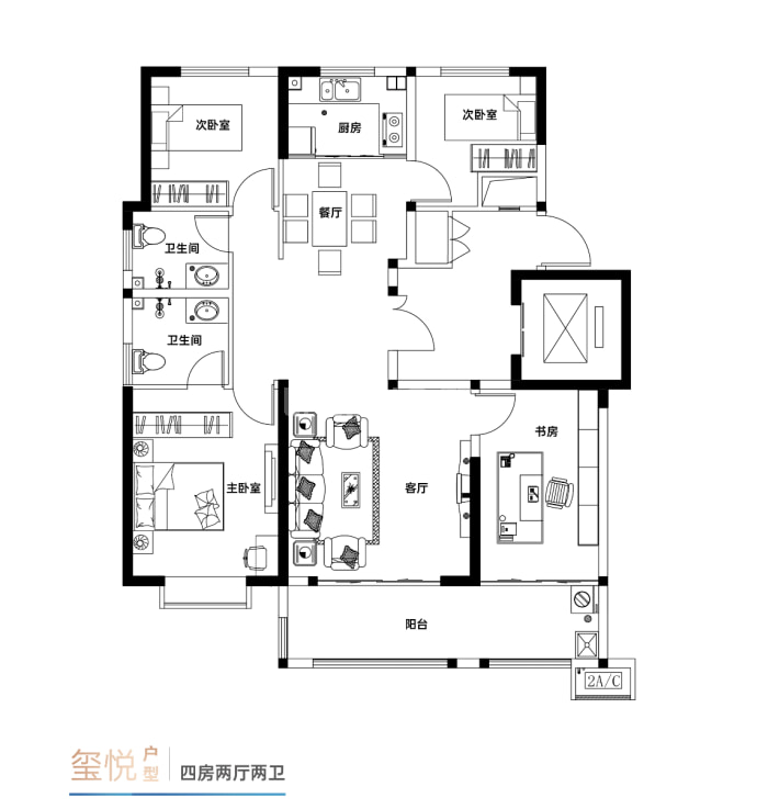 君道·蔚蓝海岸--建面 140m²