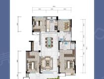 日照山海湾4室2厅2卫户型图