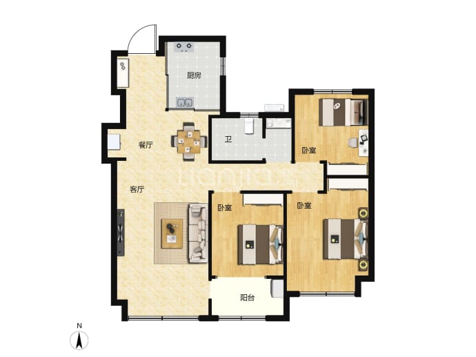 万科朗拾森屿--建面 103m²