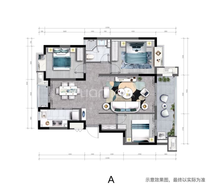 天璞公馆--建面 106m²