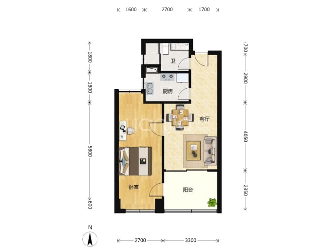 仁恒滨海湾一期--建面 64m²