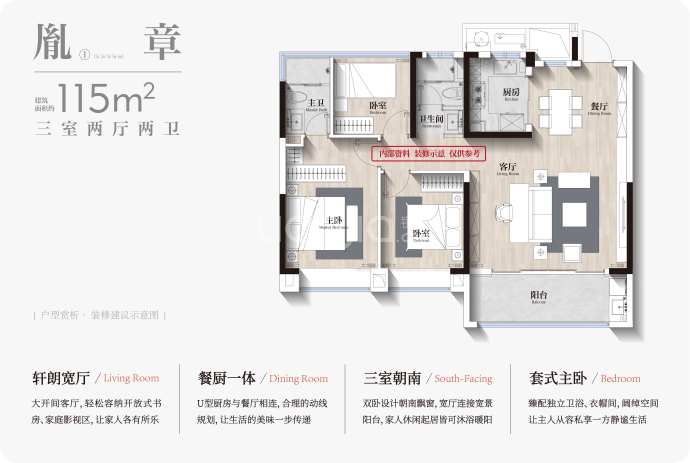 皖投云启华章花园--建面 115m²