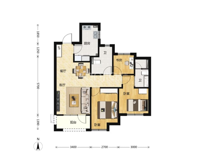 北京建工·璟玥林汐--建面 87m²