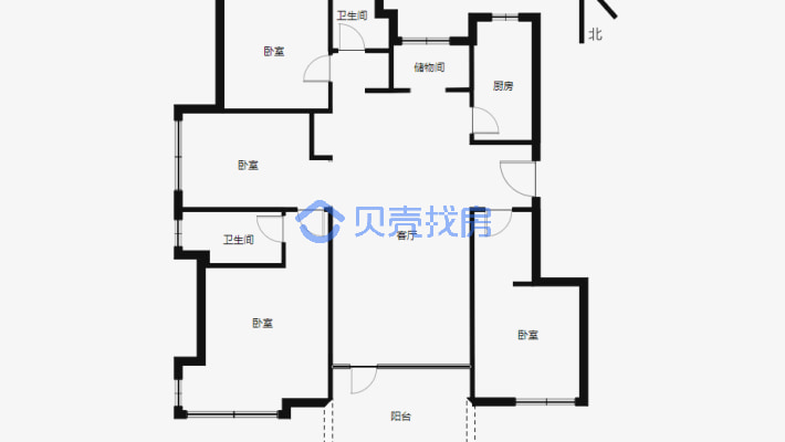 兰乔圣菲 4室2厅 南 北-户型图