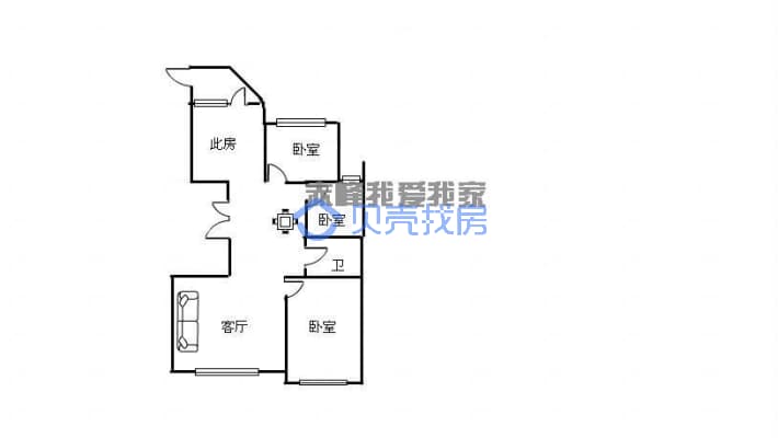 禾勰嘉苑 明厅独立3室 电梯纯平顶 单价合适-户型图