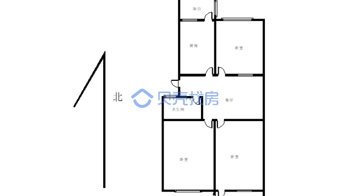 此房，楼层好，采光充足，户型很好，配套设施齐全-户型图